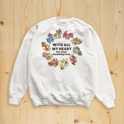 【期間限定！ 2/23 まで販売中】 〈 MY HEART♡〉 SWEAT TRAINER/ スウェットトレーナー（裏起毛）