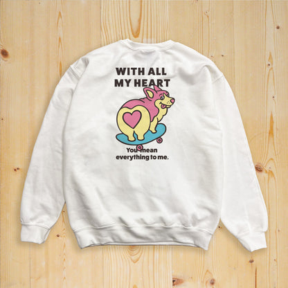 【期間限定！ 2/23 まで販売中】 〈 MY HEART♡〉 SWEAT TRAINER/ スウェットトレーナー（裏起毛）