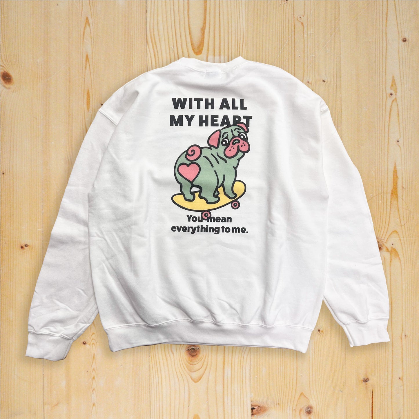 【期間限定！ 2/23 まで販売中】 〈 MY HEART♡〉 SWEAT TRAINER/ スウェットトレーナー（裏起毛）