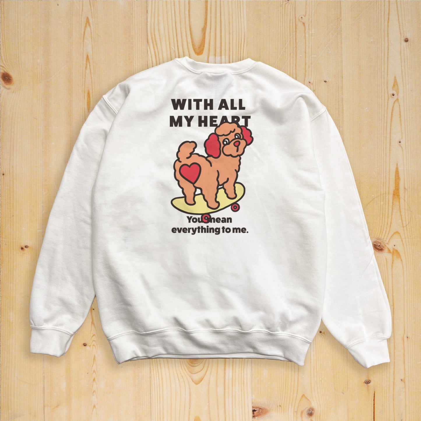 【期間限定！ 2/23 まで販売中】 〈 MY HEART♡〉 SWEAT TRAINER/ スウェットトレーナー（裏起毛）