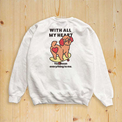 【期間限定！ 2/23 まで販売中】 〈 MY HEART♡〉 SWEAT TRAINER/ スウェットトレーナー（裏起毛）