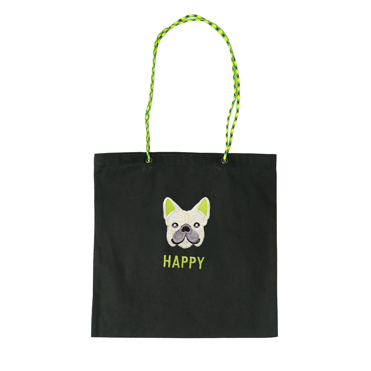 ネーム刺繍セミオーダー【フレブルフェイスPARACORD SQUARE TOTE BAG/ スクエアトートバッグ】