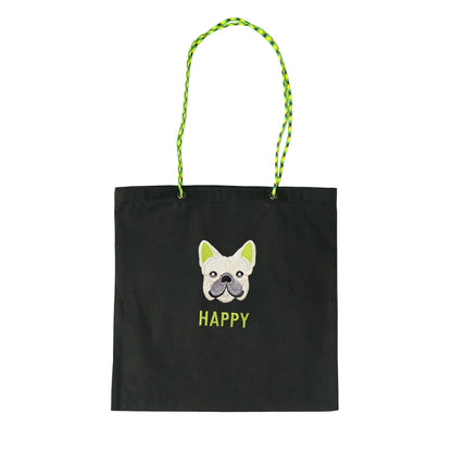 ネーム刺繍セミオーダー【フレブルフェイスPARACORD SQUARE TOTE BAG/ スクエアトートバッグ】
