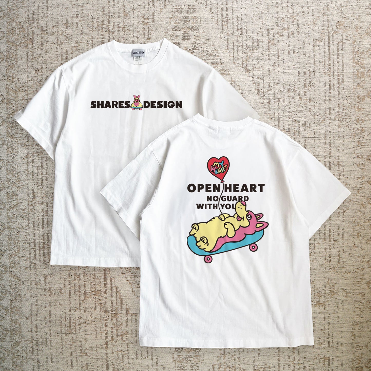 【期間限定！4/19まで販売中】 〈OPEN HEART♡〉T-SHIRTS/ 半袖Tシャツ