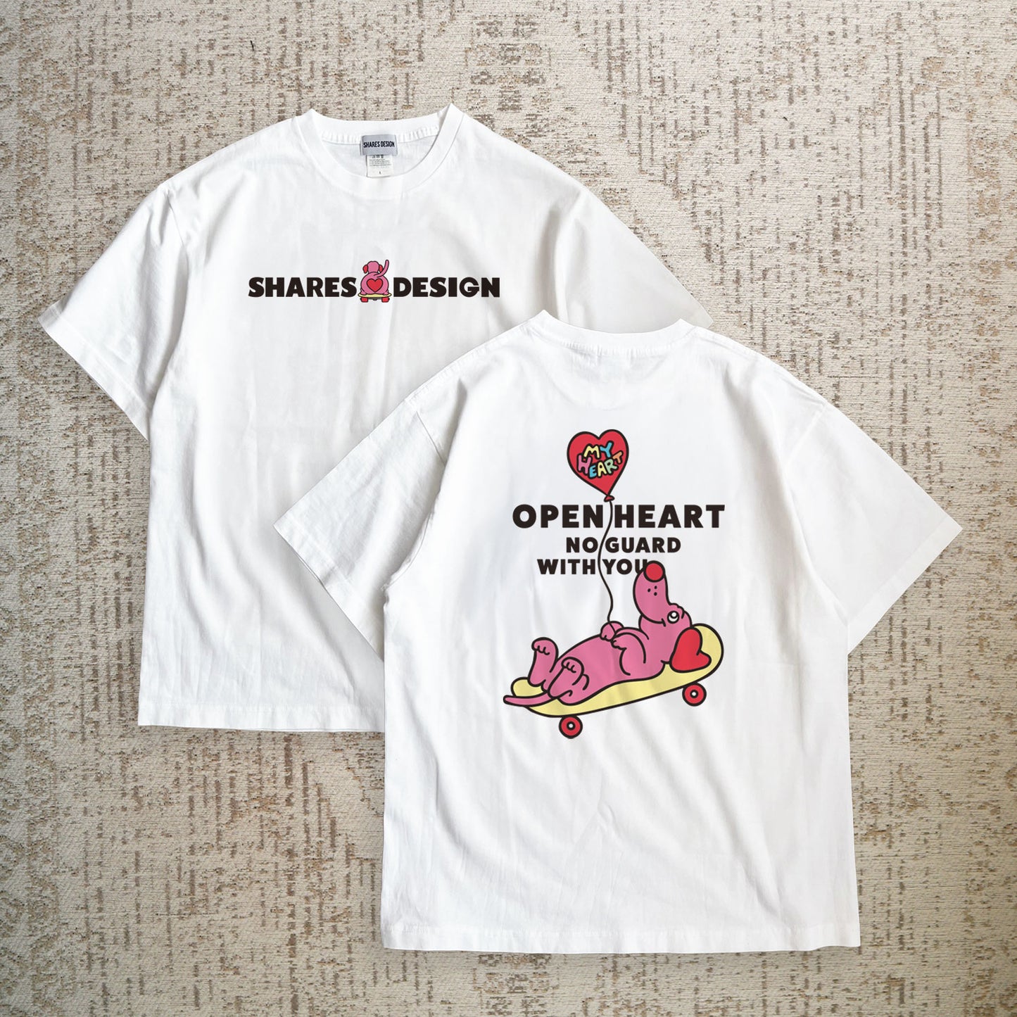 【期間限定！4/19まで販売中】 〈OPEN HEART♡〉T-SHIRTS/ 半袖Tシャツ