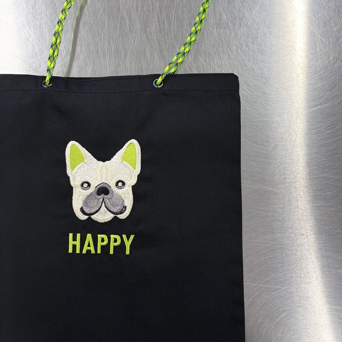 ネーム刺繍セミオーダー【フレブルフェイスPARACORD SQUARE TOTE BAG/ スクエアトートバッグ】