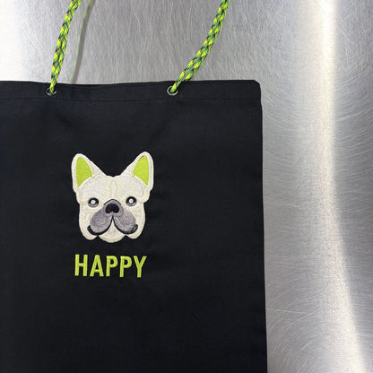 ネーム刺繍セミオーダー【フレブルフェイスPARACORD SQUARE TOTE BAG/ スクエアトートバッグ】