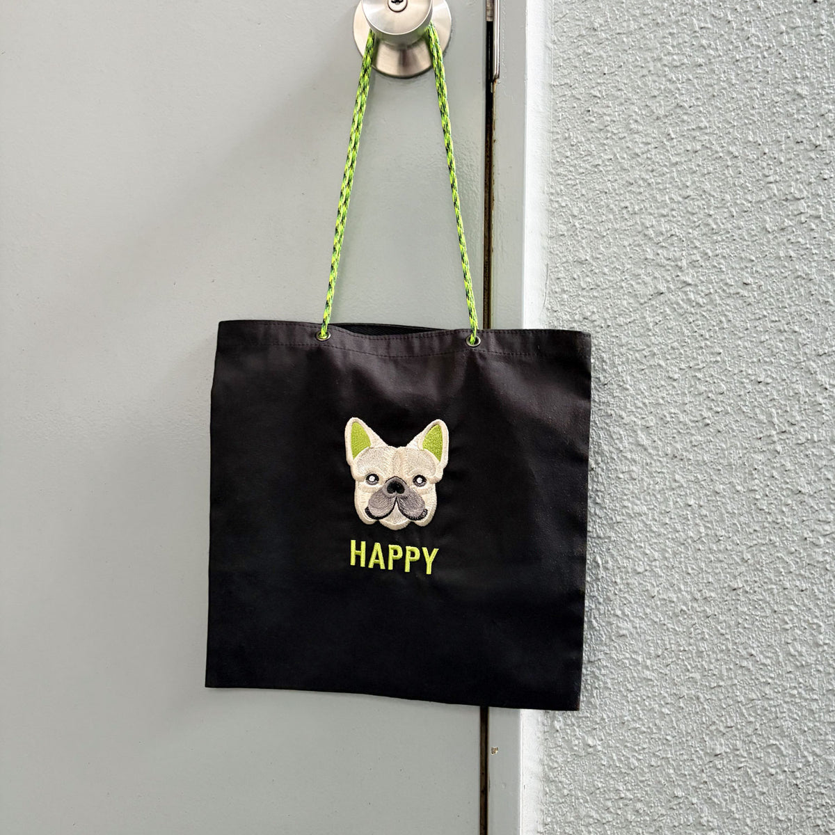 ネーム刺繍セミオーダー【フレブルフェイスPARACORD SQUARE TOTE BAG/ スクエアトートバッグ】