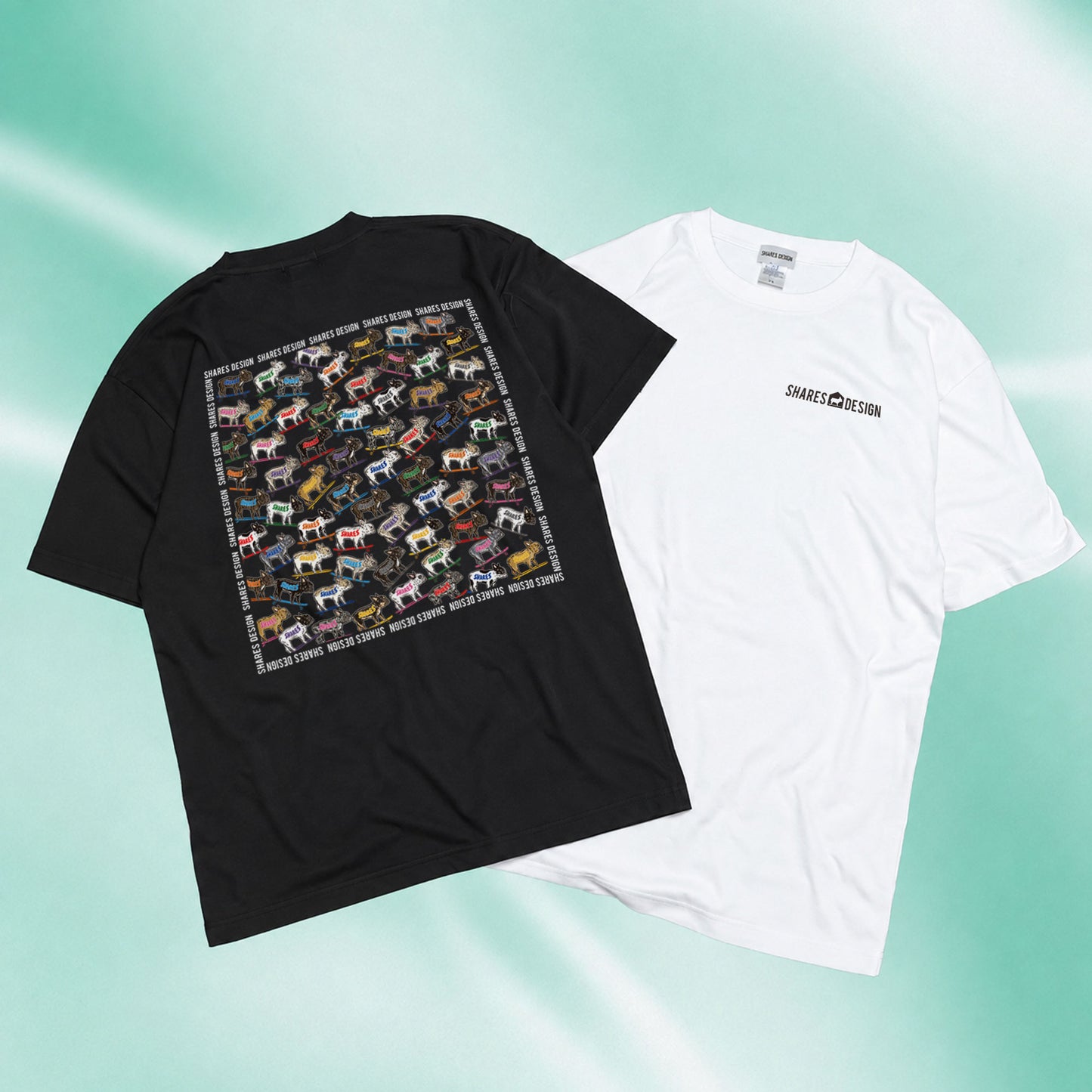 【全4犬種】ALL OVER COOL DRY TEE / 総柄 - 接触冷感 Tシャツ