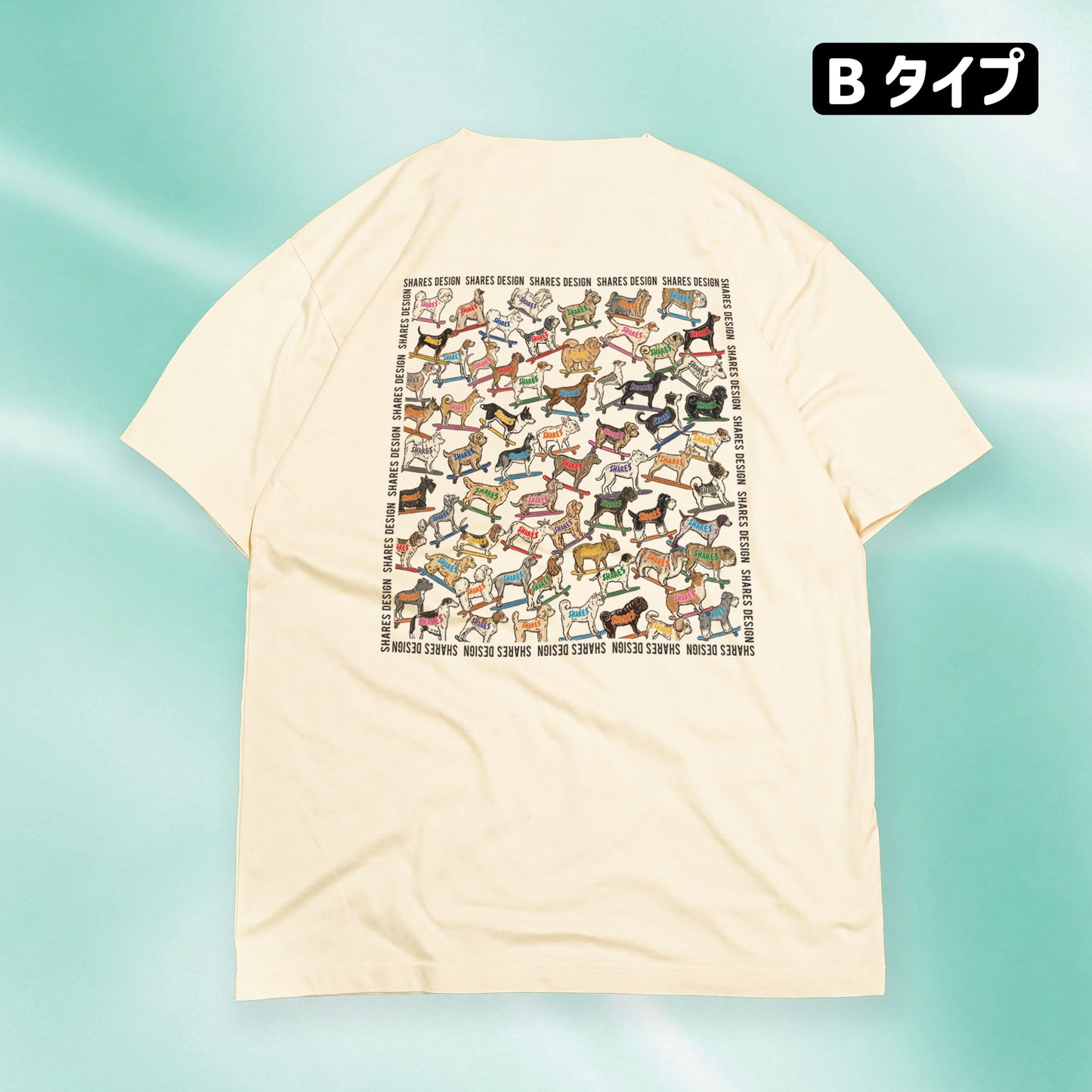 SHARES ALL OVER COOL DRY TEE / 総柄 - 接触冷感 Tシャツ