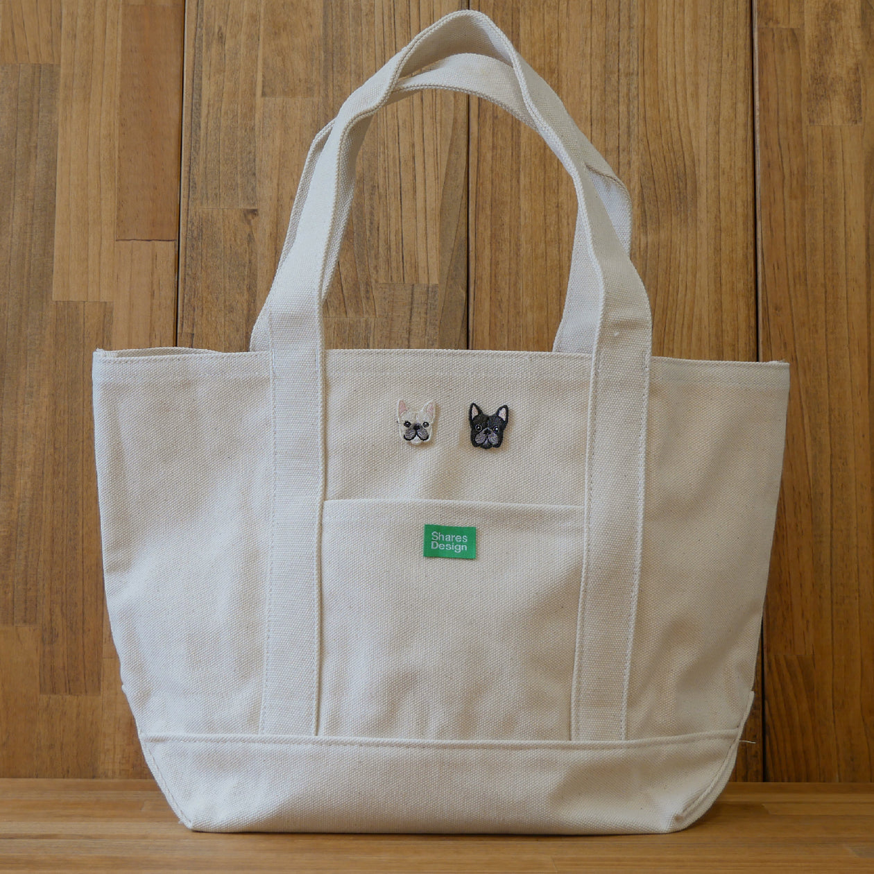 FB FACE 2P EMB HOLIDAY MIDDLE TOTE BAG【ナチュラル】