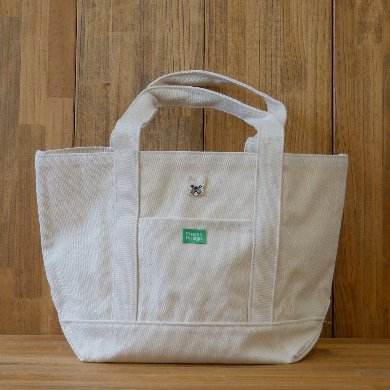 FB FACE 1P EMB HOLIDAY MIDDLE TOTE BAG【ナチュラル】