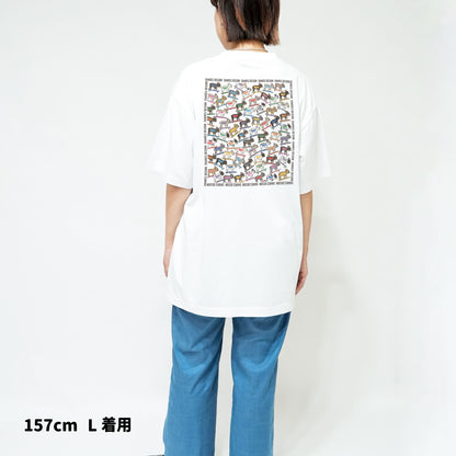 【全4犬種】ALL OVER COOL DRY TEE / 総柄 - 接触冷感 Tシャツ