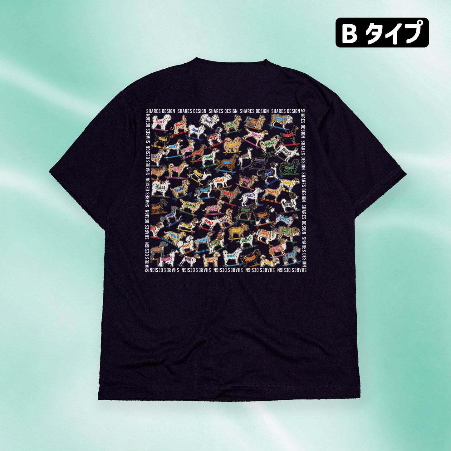 SHARES ALL OVER COOL DRY TEE / 総柄 - 接触冷感 Tシャツ
