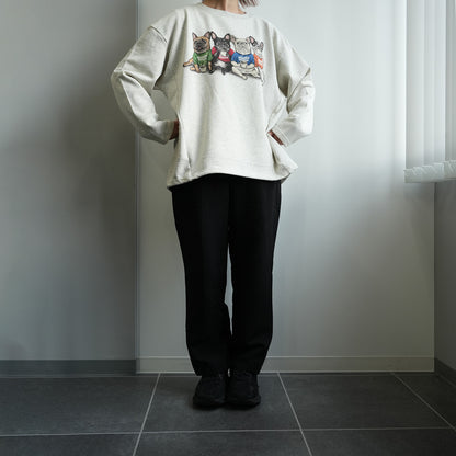 【期間限定！12月中旬お届け】4BUHI CAFE /裾ドローコード付きスウェット