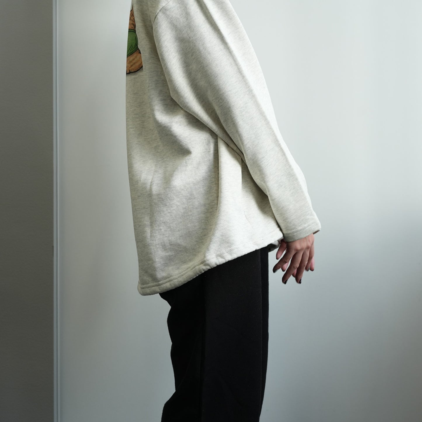 【期間限定！12月中旬お届け】4BUHI CAFE /裾ドローコード付きスウェット