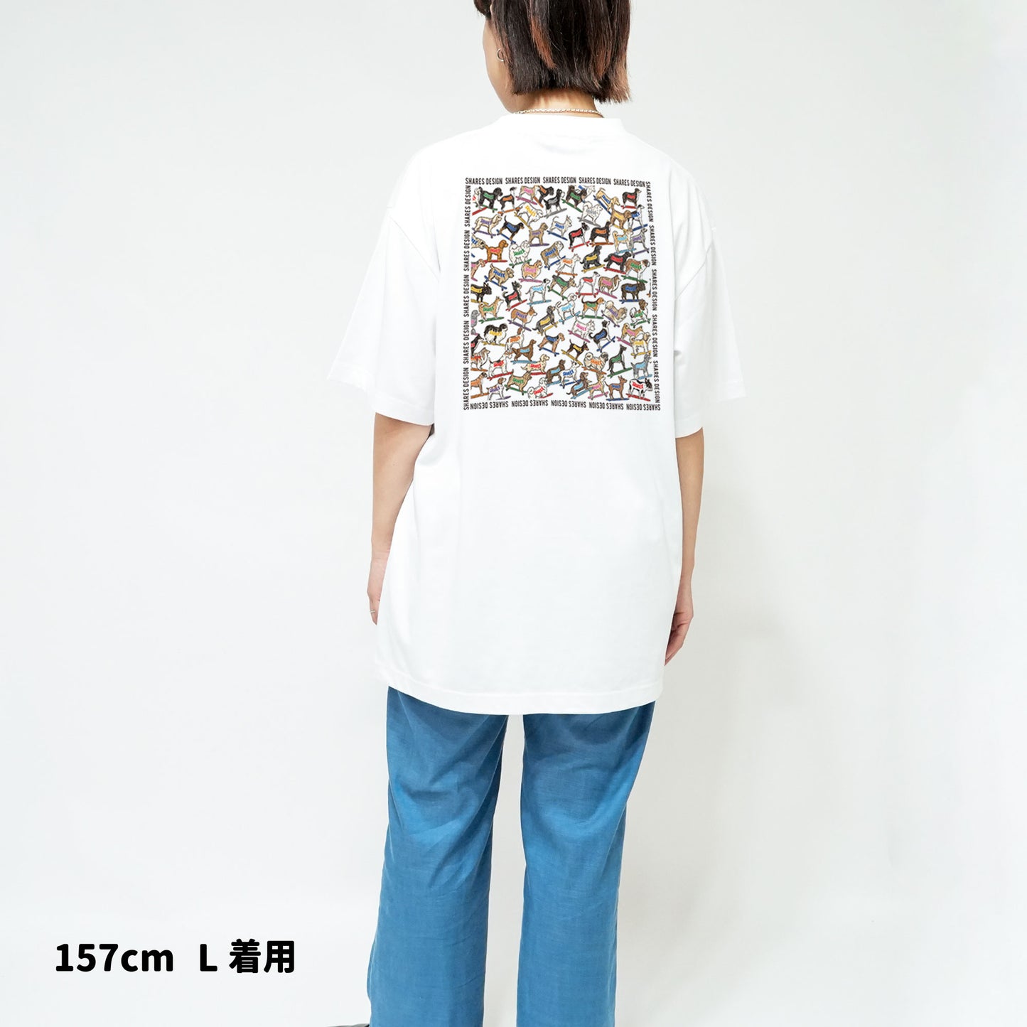 SHARES ALL OVER COOL DRY TEE / 総柄 - 接触冷感 Tシャツ