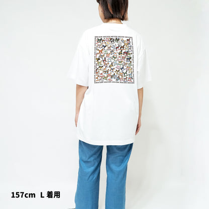 SHARES ALL OVER COOL DRY TEE / 総柄 - 接触冷感 Tシャツ