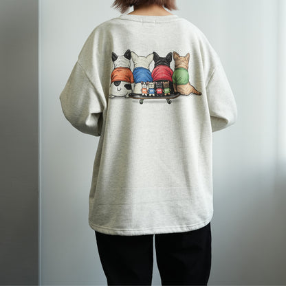 【期間限定！12月中旬お届け】4BUHI CAFE /裾ドローコード付きスウェット