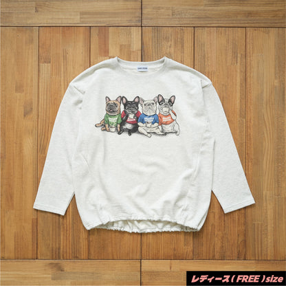 【期間限定！12月中旬お届け】4BUHI CAFE /裾ドローコード付きスウェット