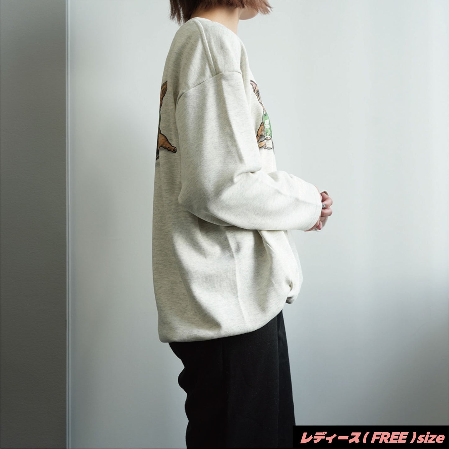 【期間限定！12月中旬お届け】4BUHI CAFE /裾ドローコード付きスウェット