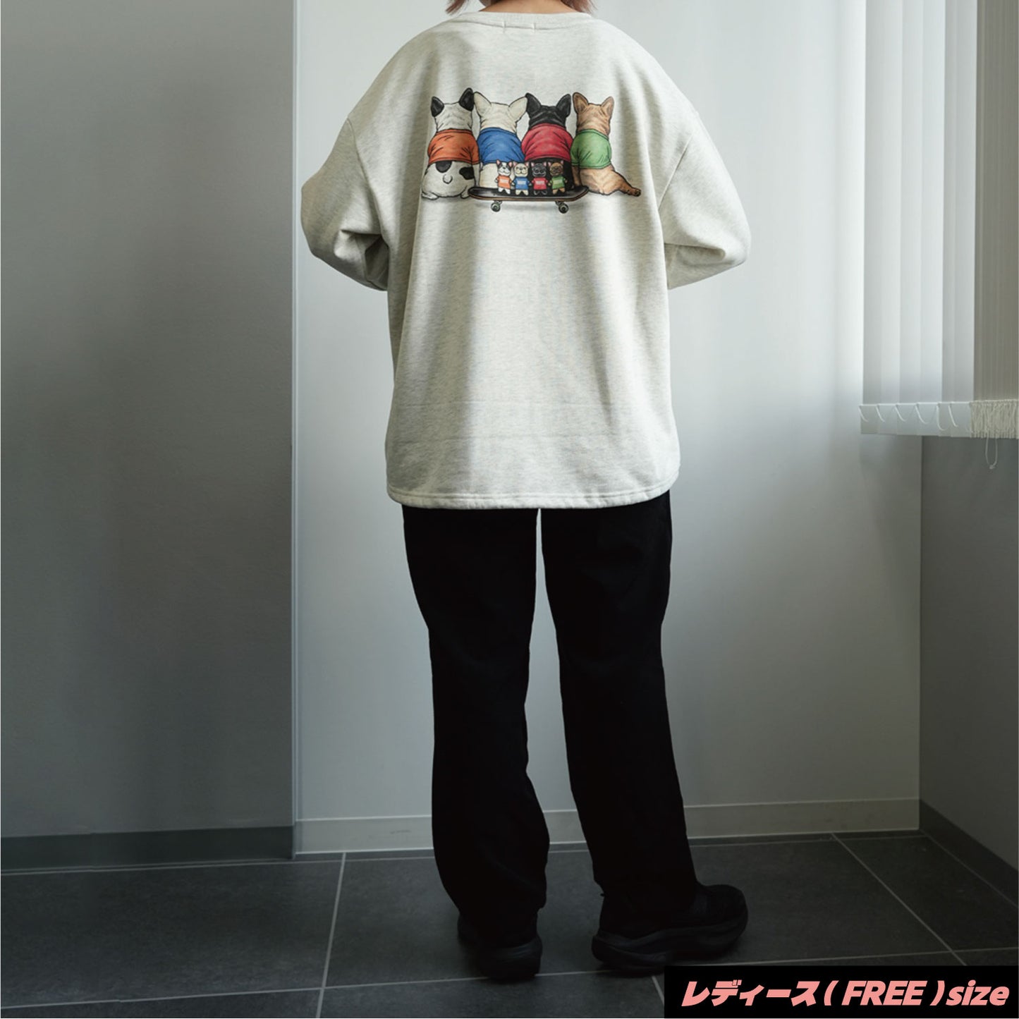 【期間限定！12月中旬お届け】4BUHI CAFE /裾ドローコード付きスウェット