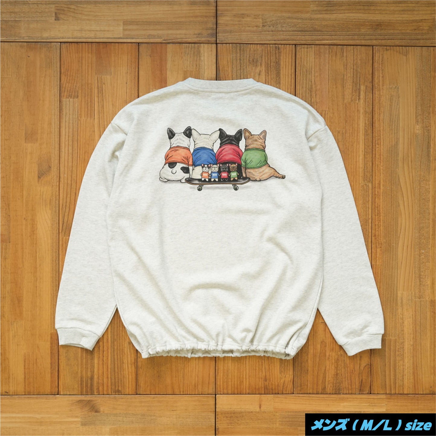 【期間限定！12月中旬お届け】4BUHI CAFE /裾ドローコード付きスウェット