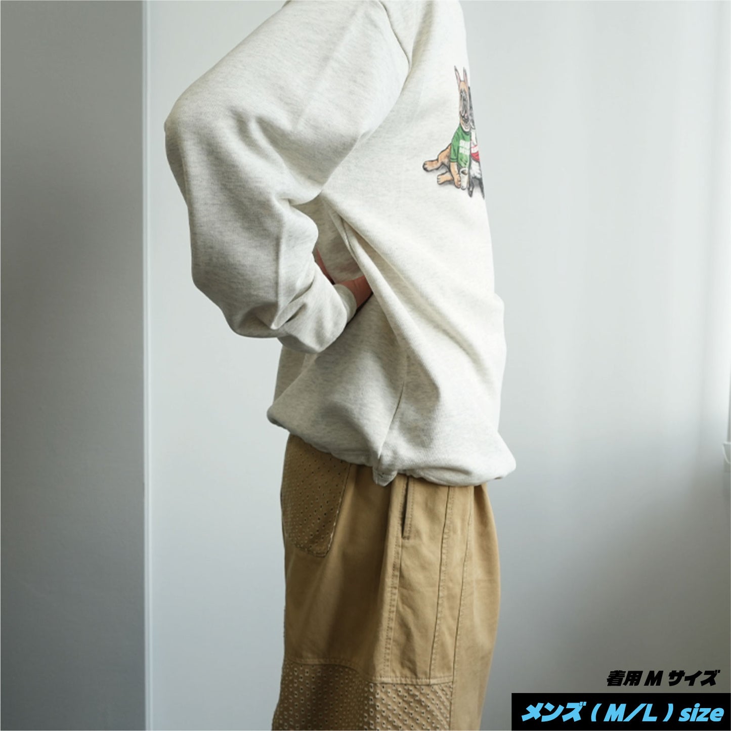 【期間限定！12月中旬お届け】4BUHI CAFE /裾ドローコード付きスウェット