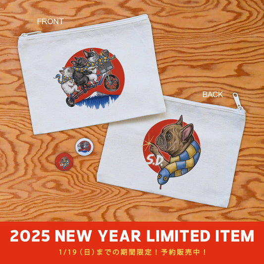 【期間限定！1/19まで予約】  2025 NEW YEAR  POUCH BADGE SET/ ポーチ＆缶バッジ 2 個SET