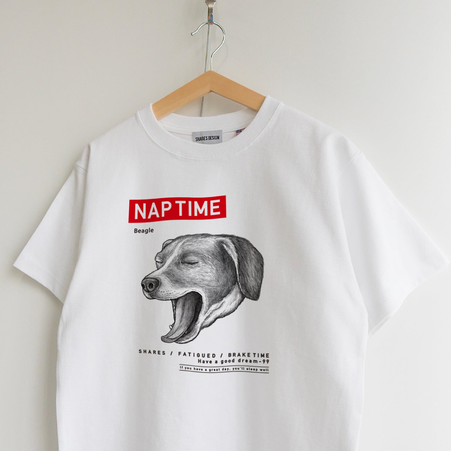 NAP TIME Beagle TEE／Tシャツ