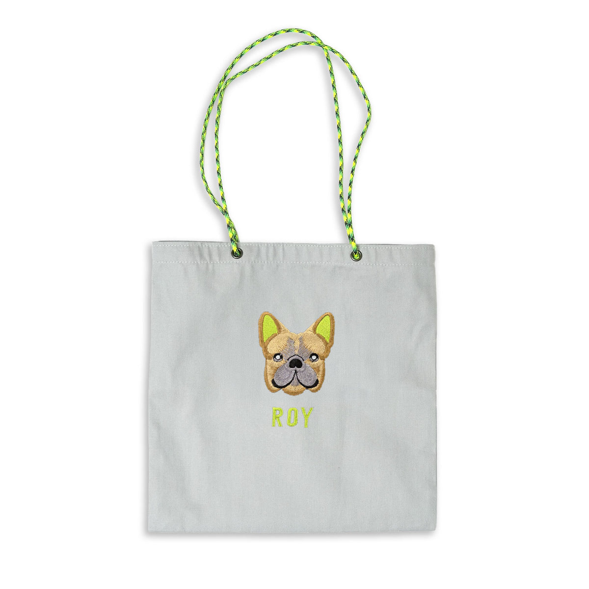 ネーム刺繍セミオーダー【フレブルフェイスPARACORD SQUARE TOTE BAG/ スクエアトートバッグ】