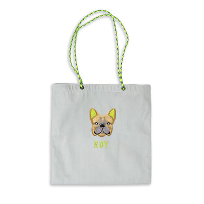 ネーム刺繍セミオーダー【フレブルフェイスPARACORD SQUARE TOTE BAG/ スクエアトートバッグ】