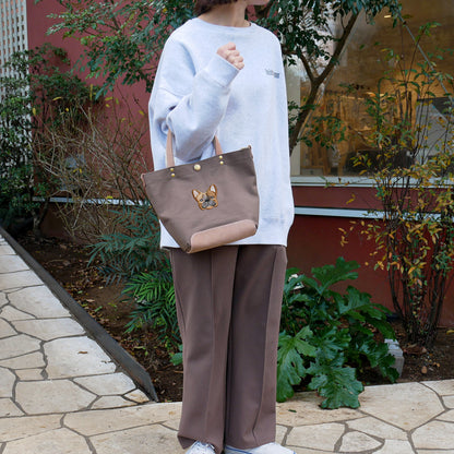 FB FACE EMB SHOULDER 2WAY BAG 【Fawn】