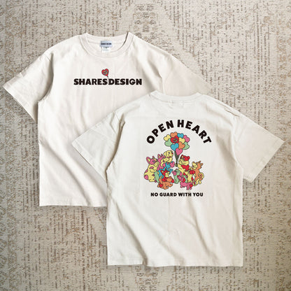 【期間限定！4/19まで販売中】 〈OPEN HEART♡〉T-SHIRTS/ 半袖Tシャツ