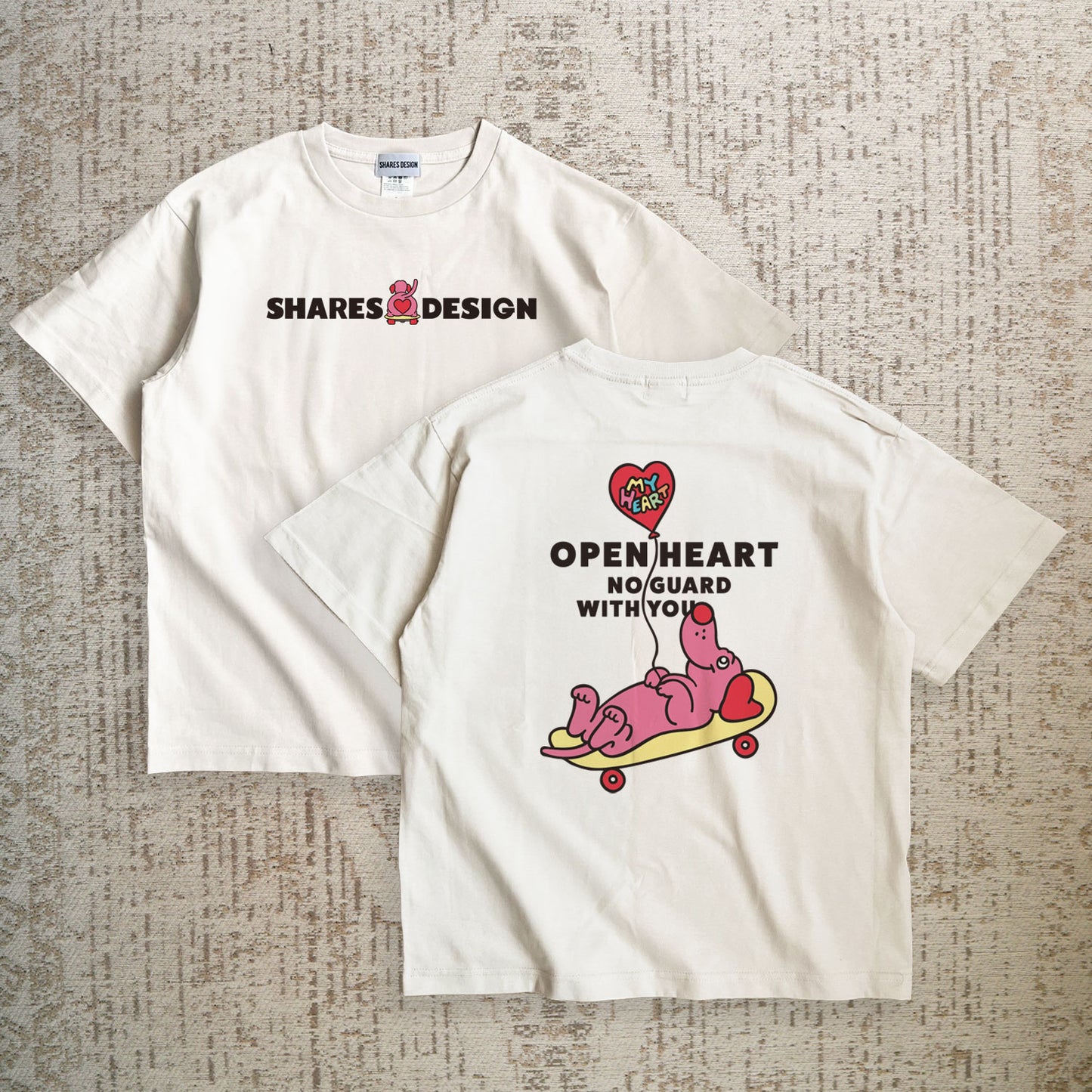 【期間限定！4/19まで販売中】 〈OPEN HEART♡〉T-SHIRTS/ 半袖Tシャツ