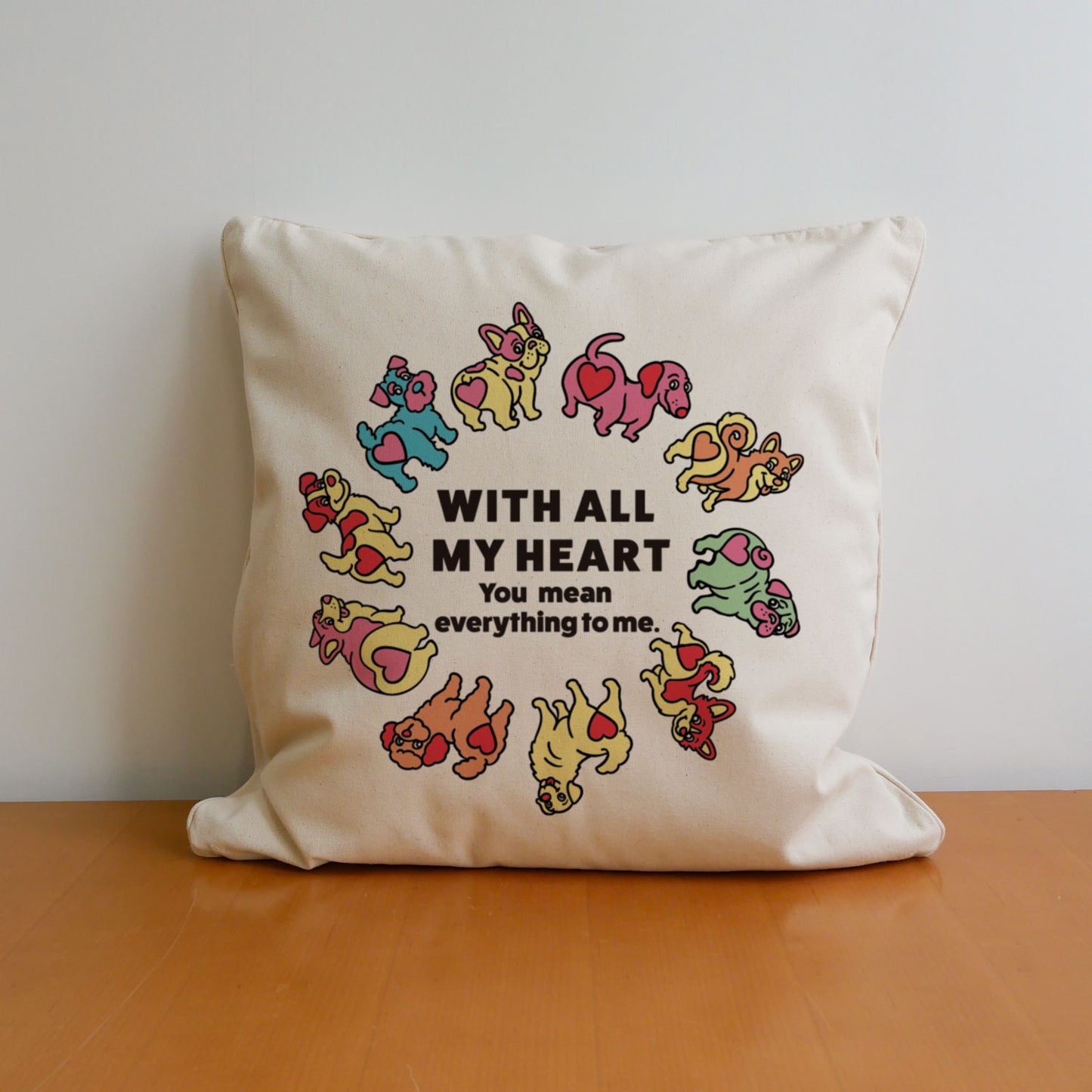 【期間限定！ 2/23 まで販売中】 〈 MY HEART♡〉 CUSHION COVER/ クッションカバー（送料無料）