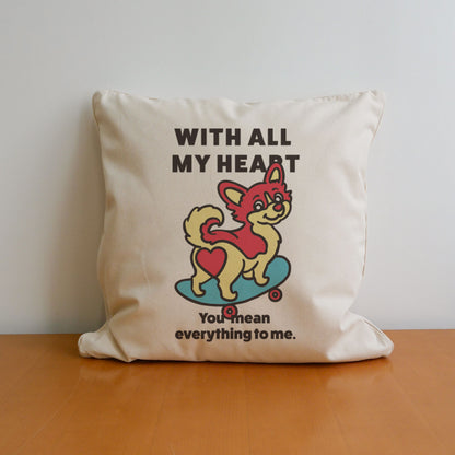 【期間限定！ 2/23 まで販売中】 〈 MY HEART♡〉 CUSHION COVER/ クッションカバー（送料無料）