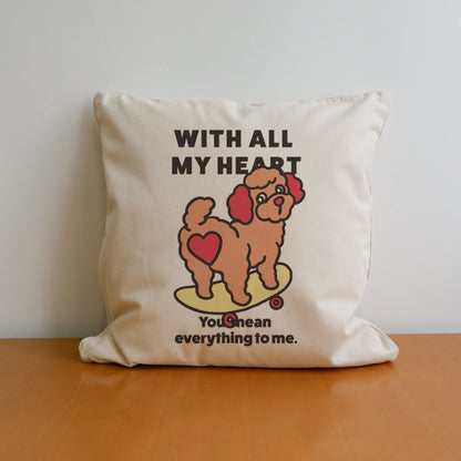 【期間限定！ 2/23 まで販売中】 〈 MY HEART♡〉 CUSHION COVER/ クッションカバー（送料無料）