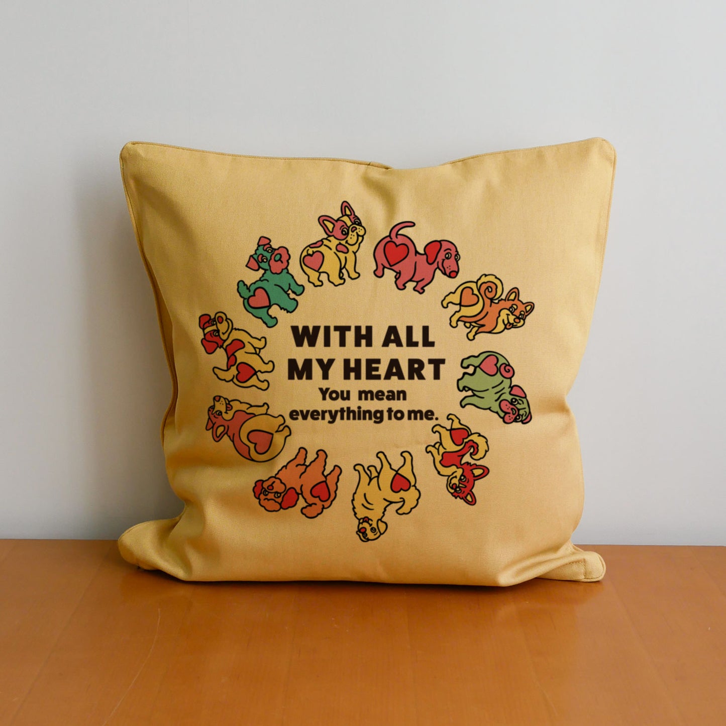 【期間限定！ 2/23 まで販売中】 〈 MY HEART♡〉 CUSHION COVER/ クッションカバー（送料無料）