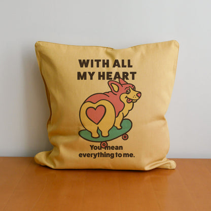 【期間限定！ 2/23 まで販売中】 〈 MY HEART♡〉 CUSHION COVER/ クッションカバー（送料無料）