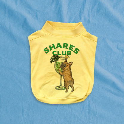 【期間限定！ 7/26 まで販売中】RUUU 描きおろし 〈 SHARES CLUB〉DOG T-SHIRTS/ 犬用 T シャツ