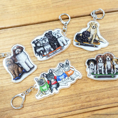 【数量限定！】80s VINTAGE DOG キーホルダー/全4犬種（送料無料）