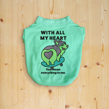【期間限定！ 2/23 まで販売中】 〈 MY HEART♡〉 DOG T-SHIRTS/ 犬用 T シャツ