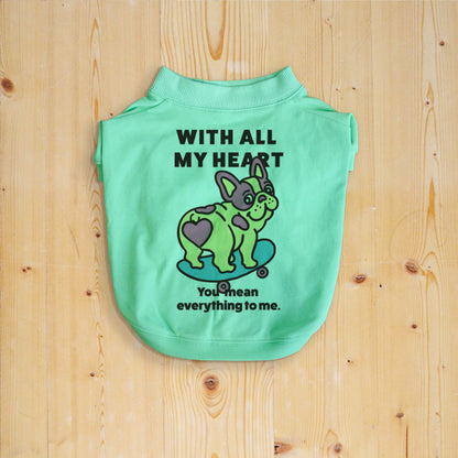 【期間限定！ 2/23 まで販売中】 〈 MY HEART♡〉 DOG T-SHIRTS/ 犬用 T シャツ