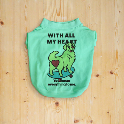 【期間限定！ 2/23 まで販売中】 〈 MY HEART♡〉 DOG T-SHIRTS/ 犬用 T シャツ