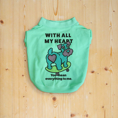 【期間限定！ 2/23 まで販売中】 〈 MY HEART♡〉 DOG T-SHIRTS/ 犬用 T シャツ