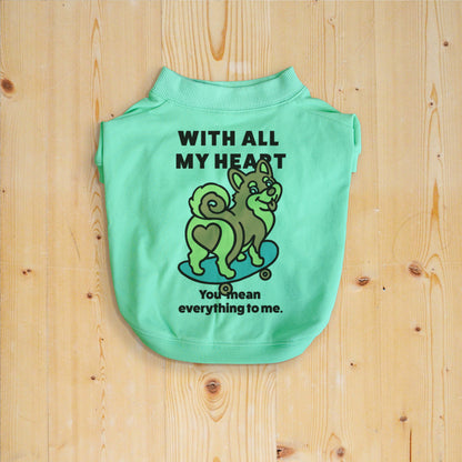 【期間限定！ 2/23 まで販売中】 〈 MY HEART♡〉 DOG T-SHIRTS/ 犬用 T シャツ