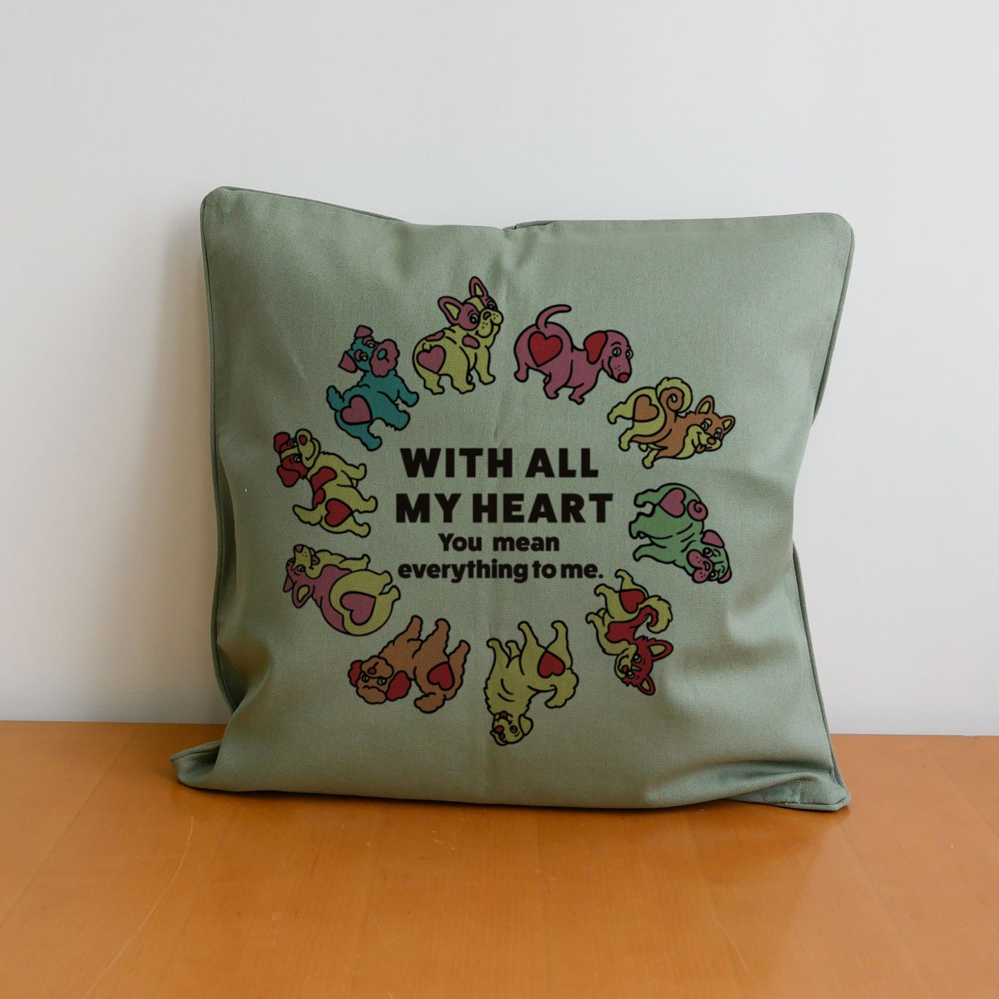 【期間限定！ 2/23 まで販売中】 〈 MY HEART♡〉 CUSHION COVER/ クッションカバー（送料無料）