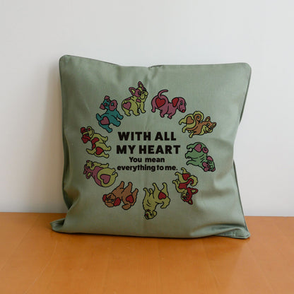 【期間限定！ 2/23 まで販売中】 〈 MY HEART♡〉 CUSHION COVER/ クッションカバー（送料無料）