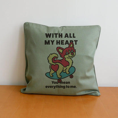 【期間限定！ 2/23 まで販売中】 〈 MY HEART♡〉 CUSHION COVER/ クッションカバー（送料無料）